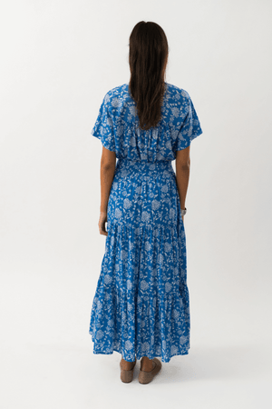 DIAMOND MAXI SKIRT BLUE