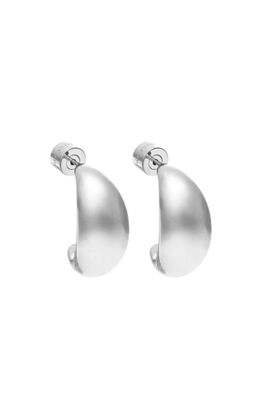 DYNAMIC MEDIUM HOOP EARRINGS SILVER