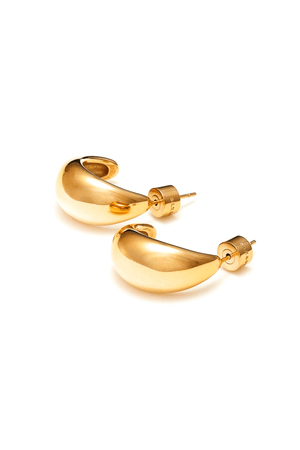 DYNAMIC MEDIUM HOOP EARRINGS GOLD