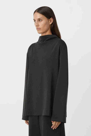 ELANORA LONG SLEEVE LOUNGE TOP BLACK