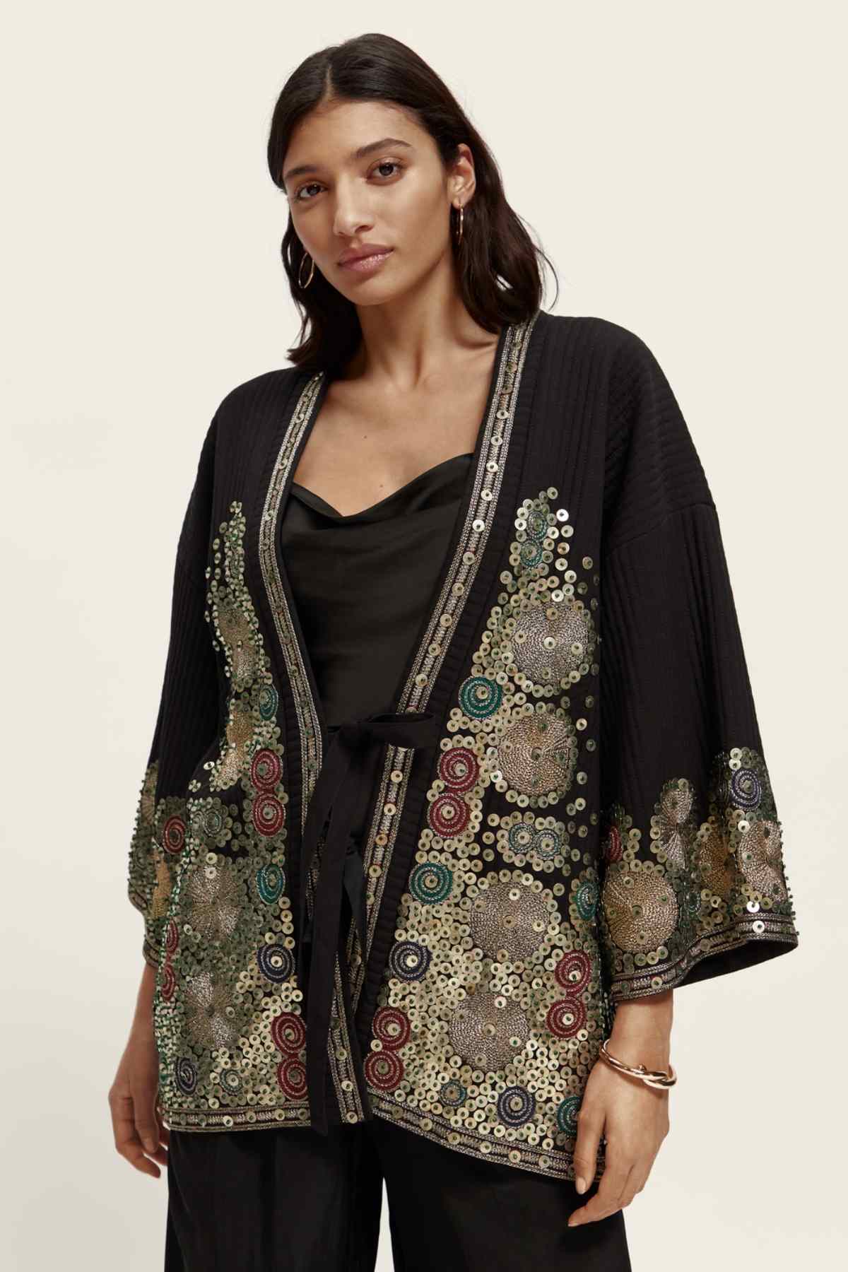 EMBROIDERED KIMONO JACKET EVENING