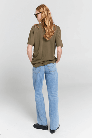 EMBROIDERED RUNAWAY T-SHIRT HUNTER GREEN