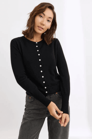 ESSENTIAL SLIM CARDI JET BLACK