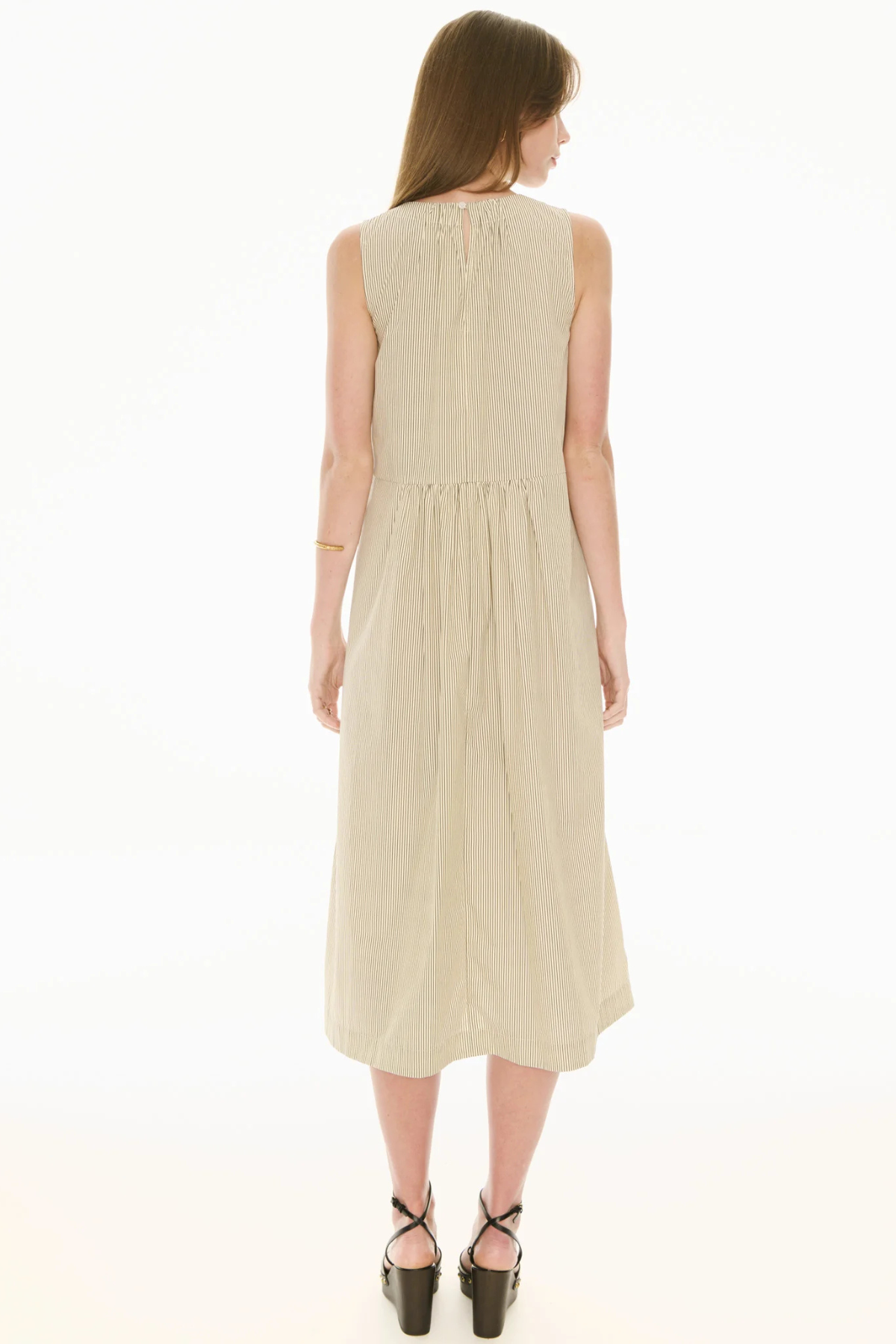 FABLE TANK DRESS IVORY/INK