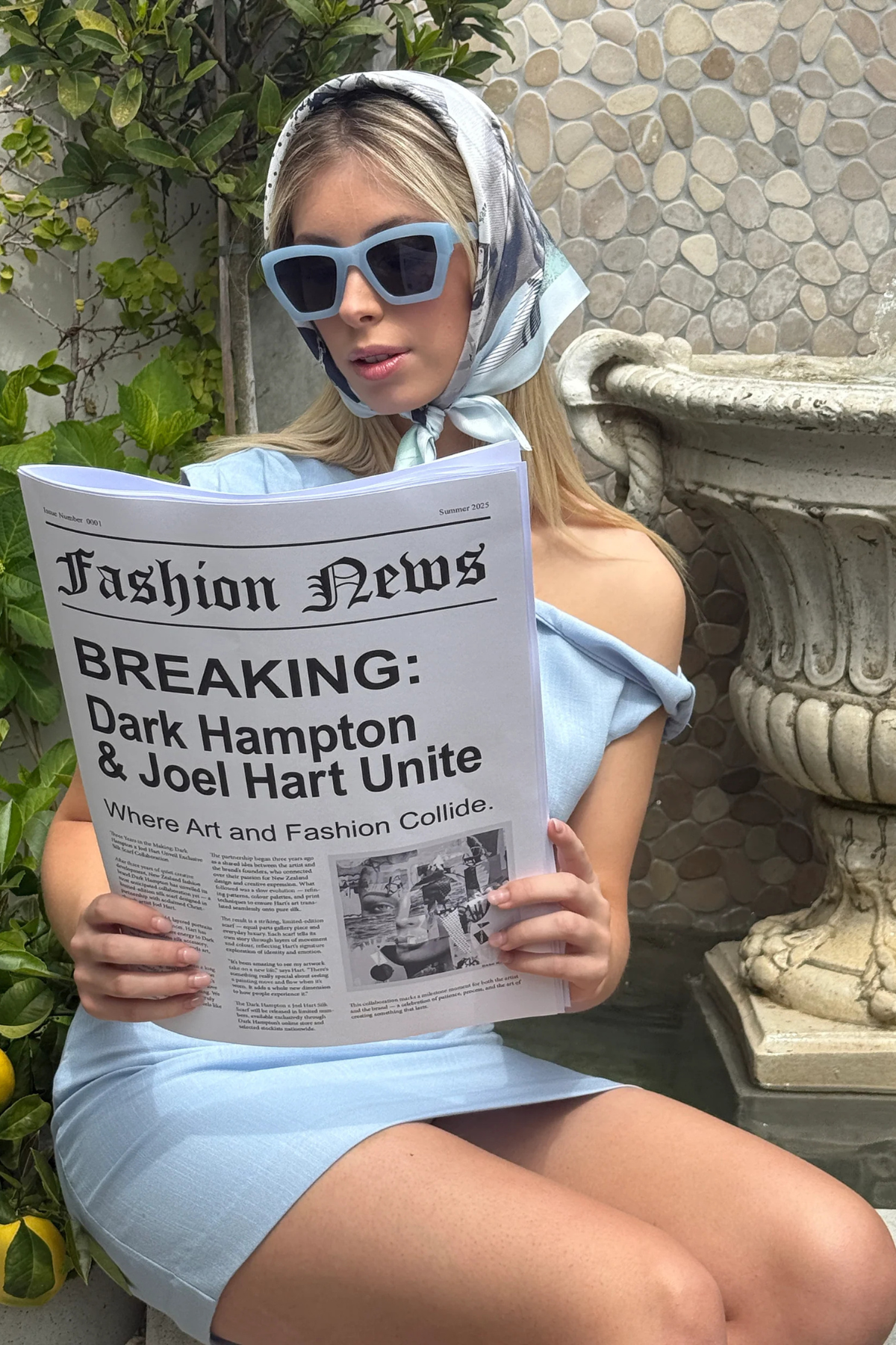 THE DH x JOEL HART FLUX SILK SCARF