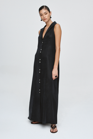FOUNDATIONS SLEEVELESS DRESS BLACK