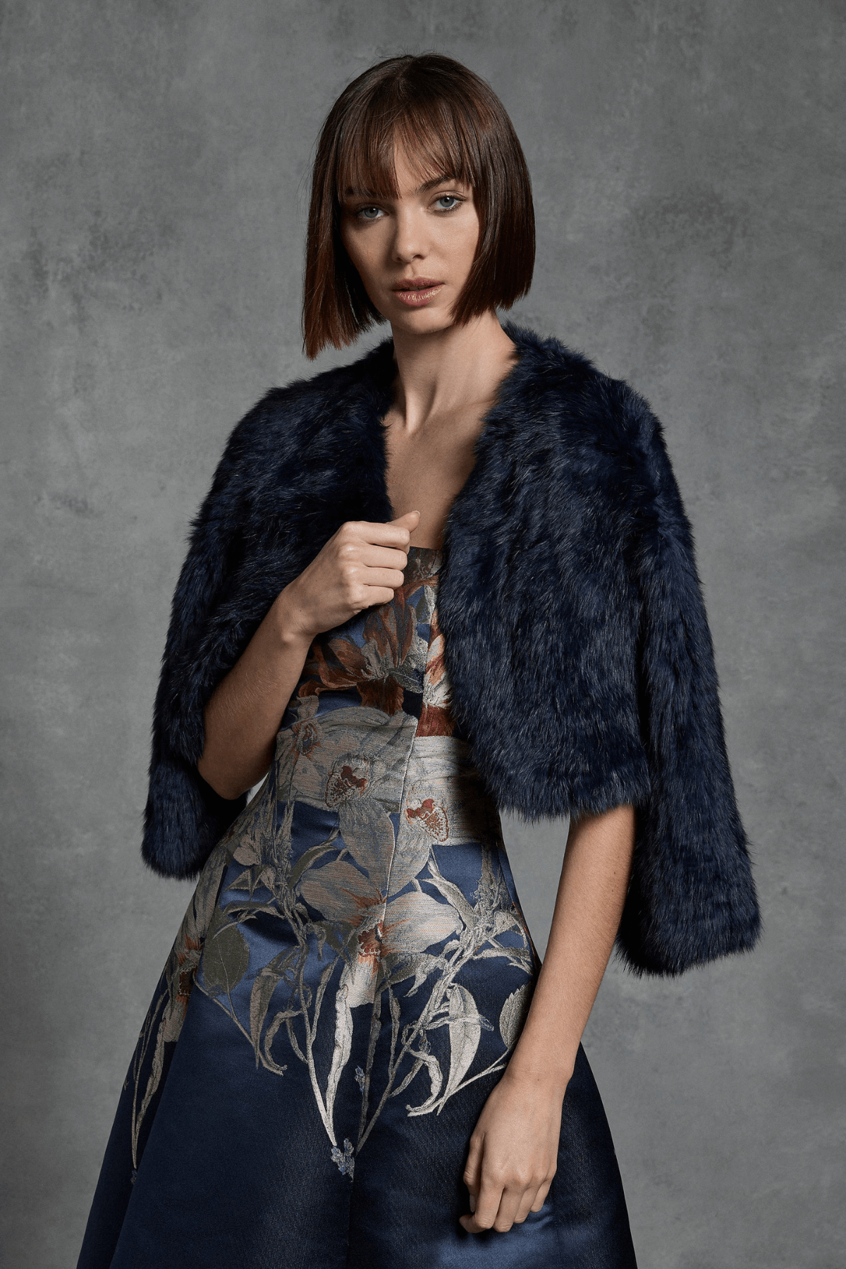 FUR BOLERO NAVY