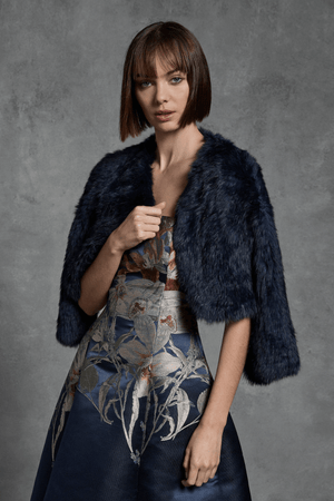 FUR BOLERO NAVY