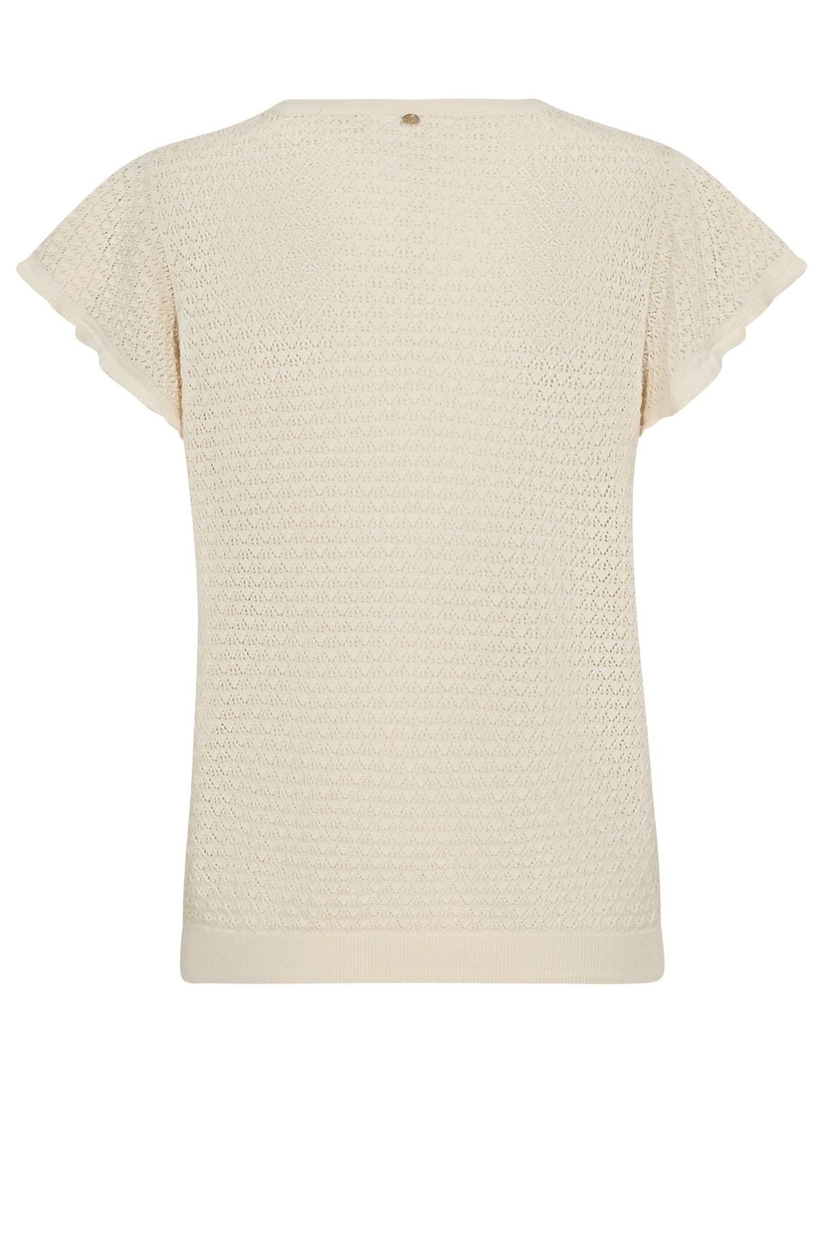 GANNA PATTERN V-NECK ECRU