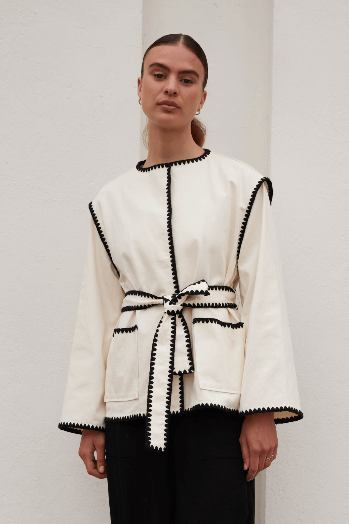 GLORIANA KIMONO OFF WHITE