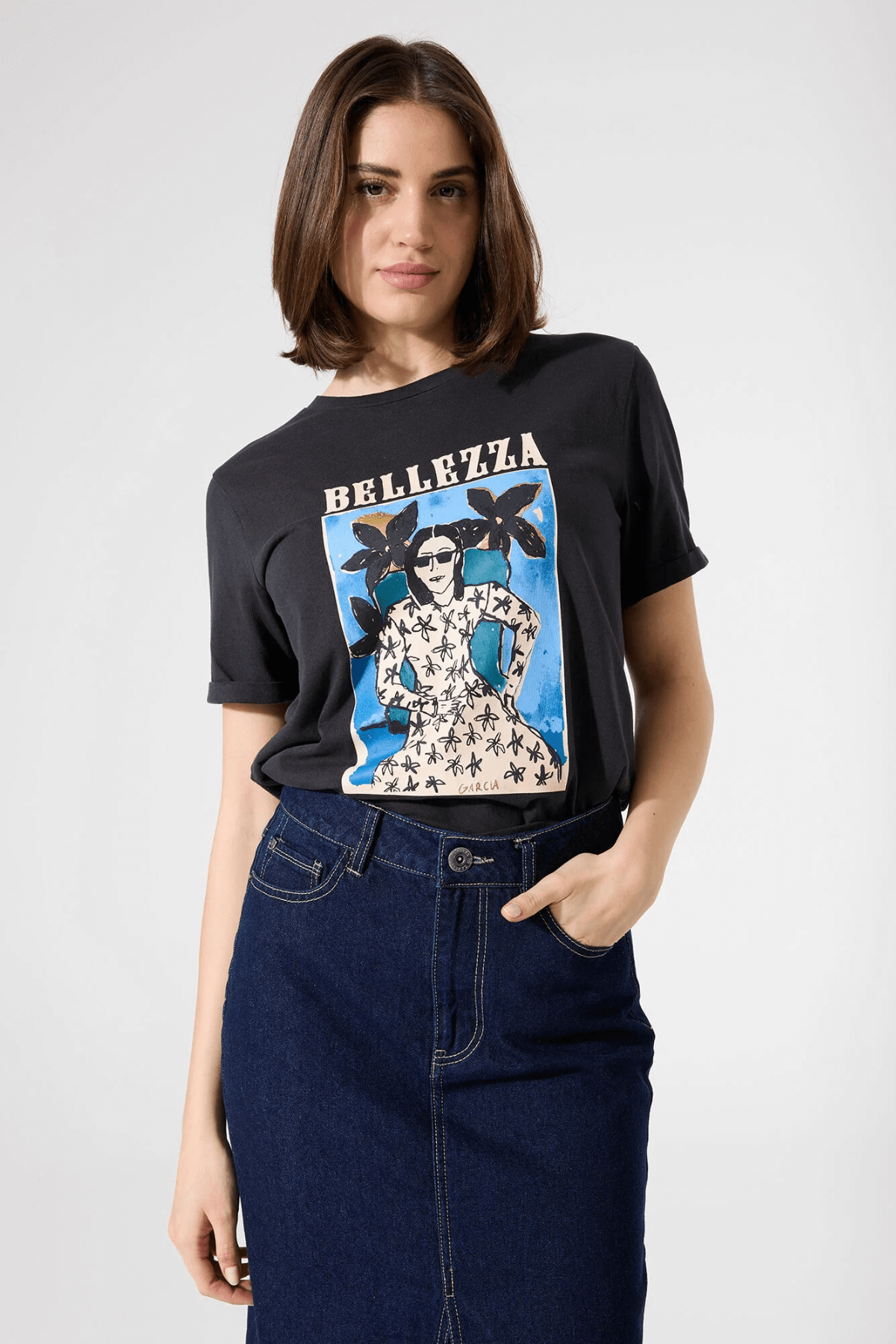 H50001 LADIES T-SHIRT ANTRACITE