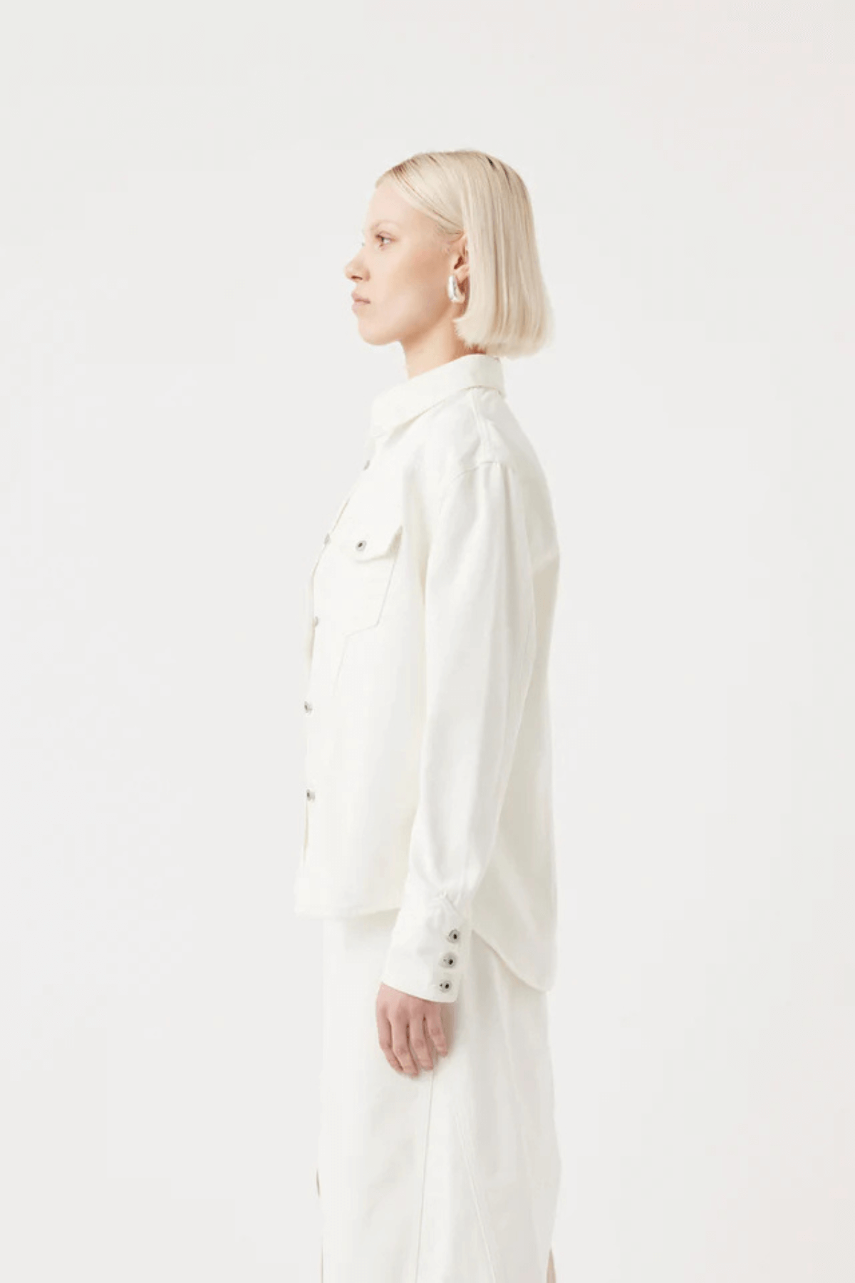 IRIS LONG SLEEVE SHIRT WHITE