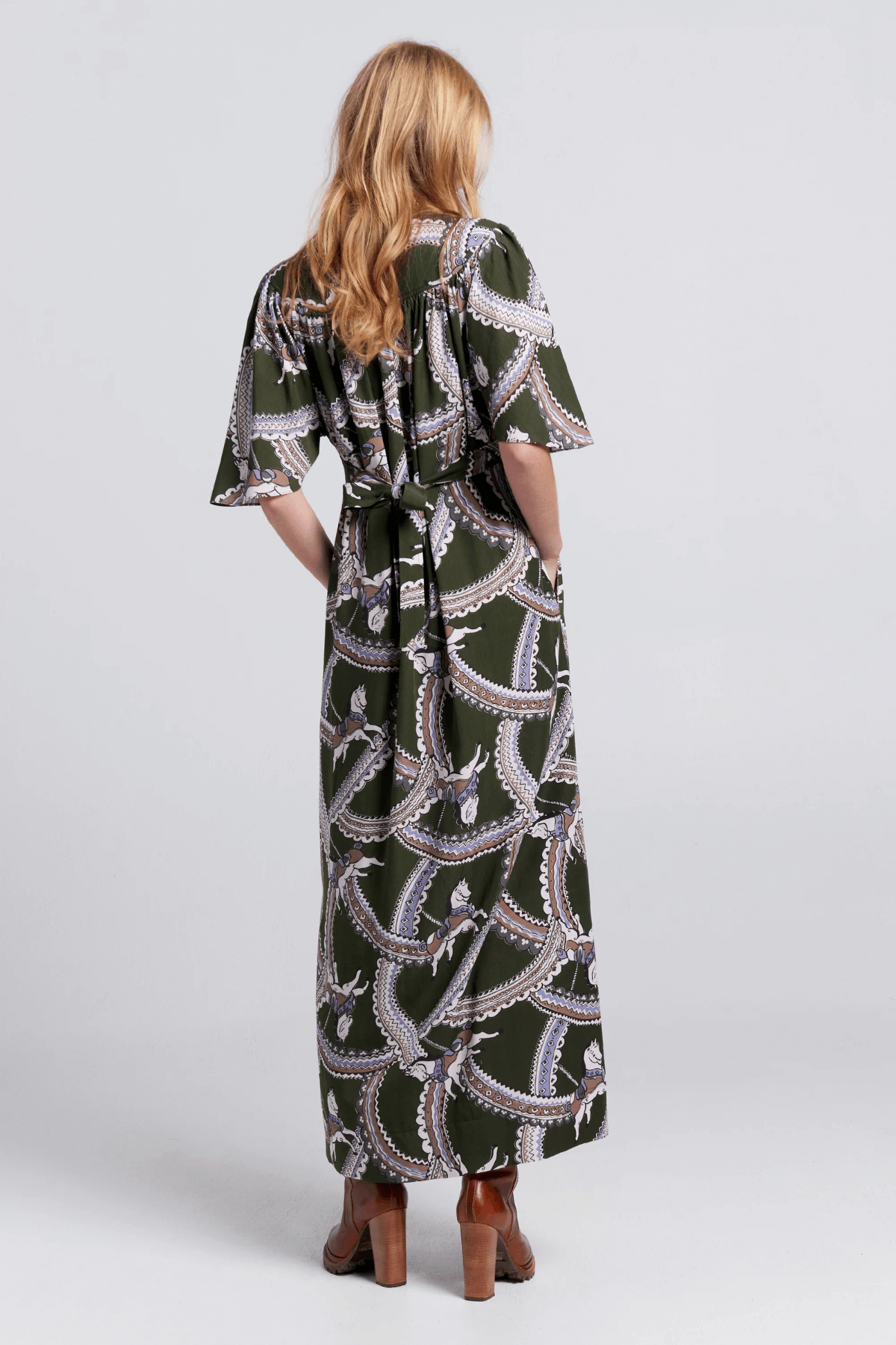JAMBOREE DRESS OLIVE MULTI