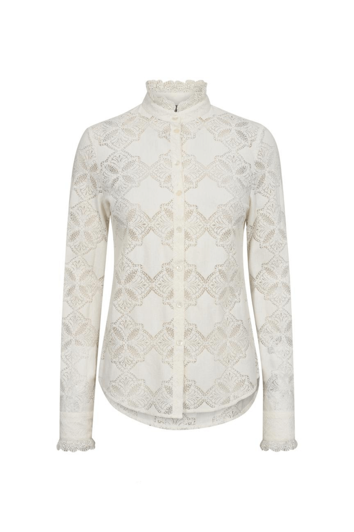 JETTA LACE SHIRT ECRU