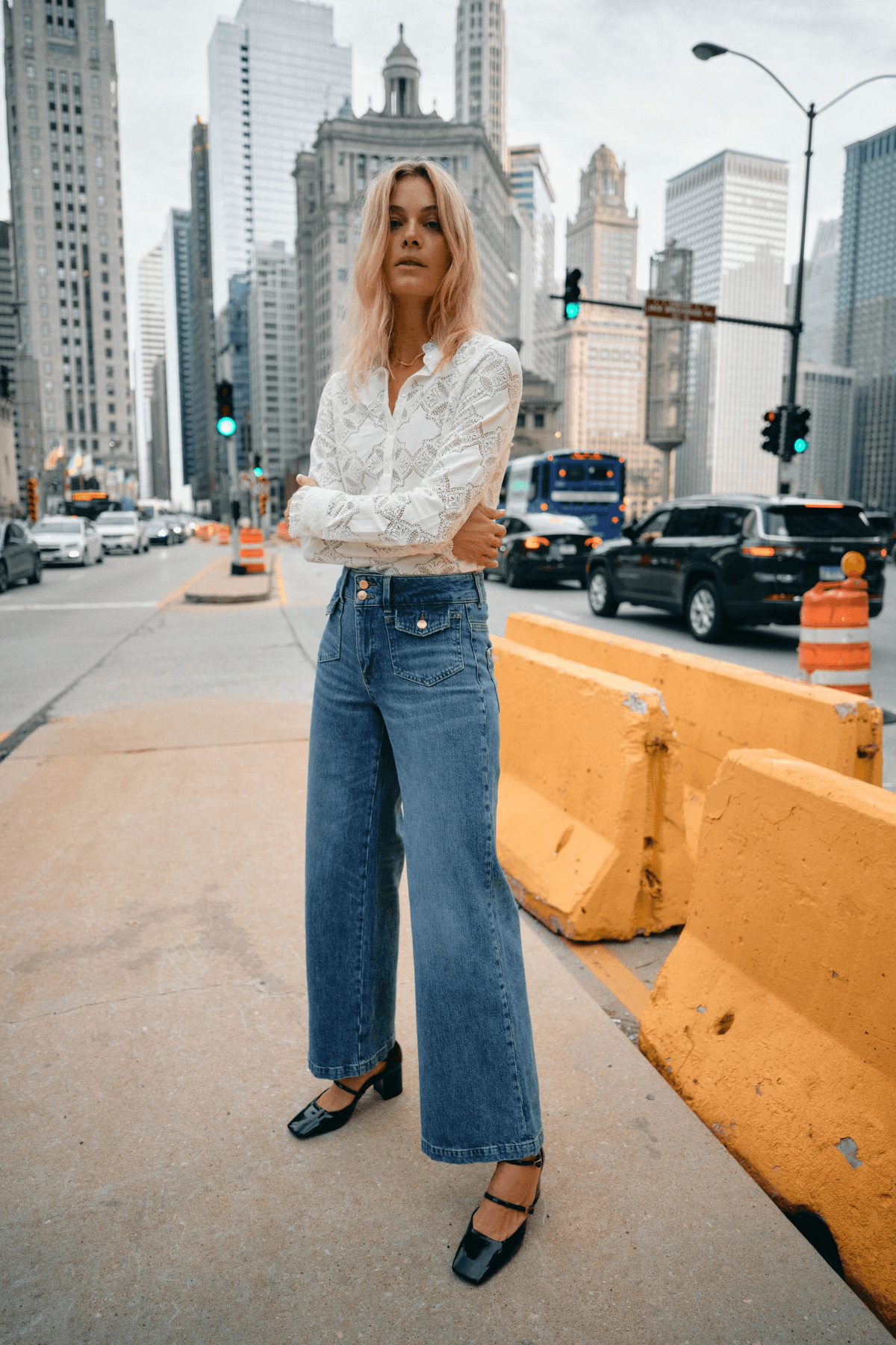 JETTA LACE SHIRT ECRU