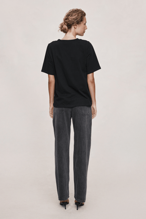 KENNA EMBROIDERED TEE BLACK