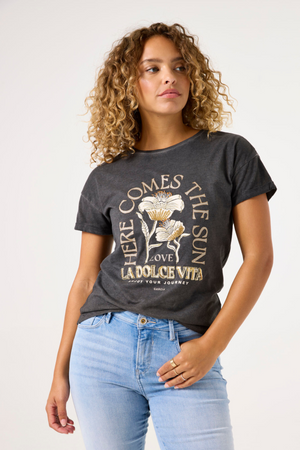 LADIES T-SHIRT SS ANTRACITE