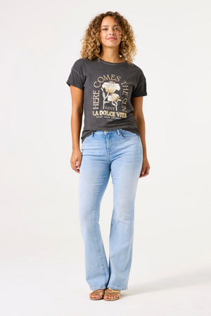 LADIES T-SHIRT SS ANTRACITE