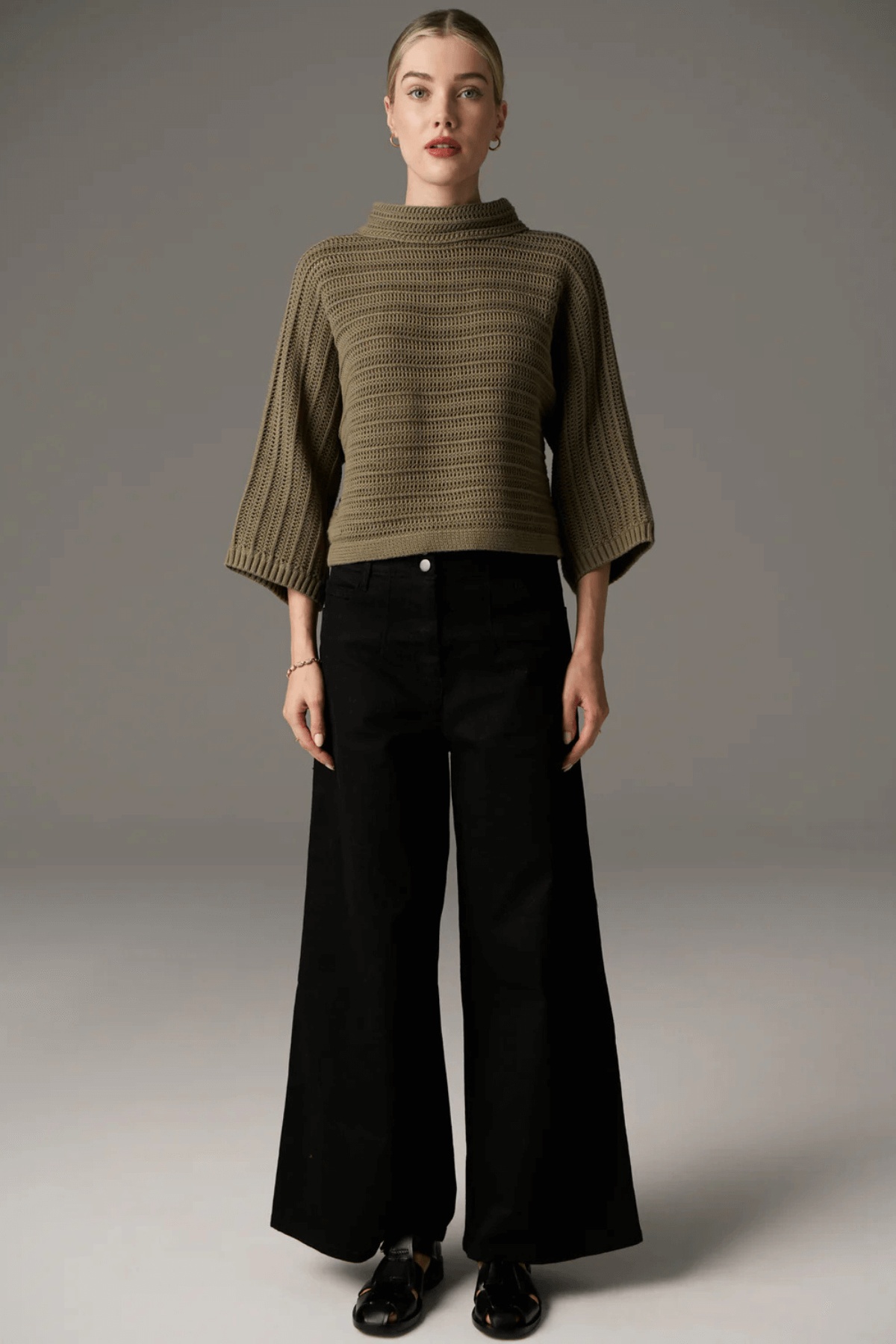 LAUREN WIDE LEG JEAN BLACK
