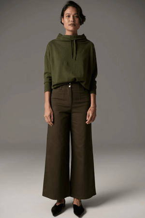 LAUREN WIDE LEG JEAN KHAKI