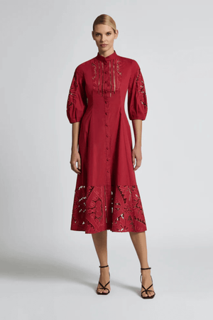 LETITIA SHIRT DRESS GARNET
