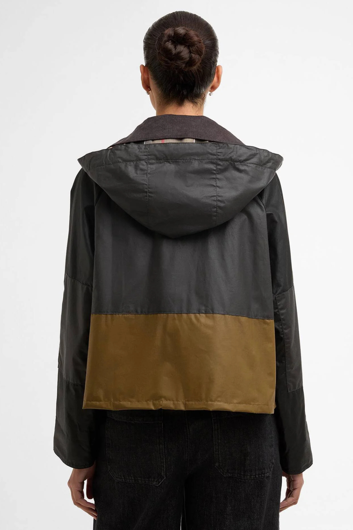 LIZA WAX JACKET BLACK/GREY/SAND