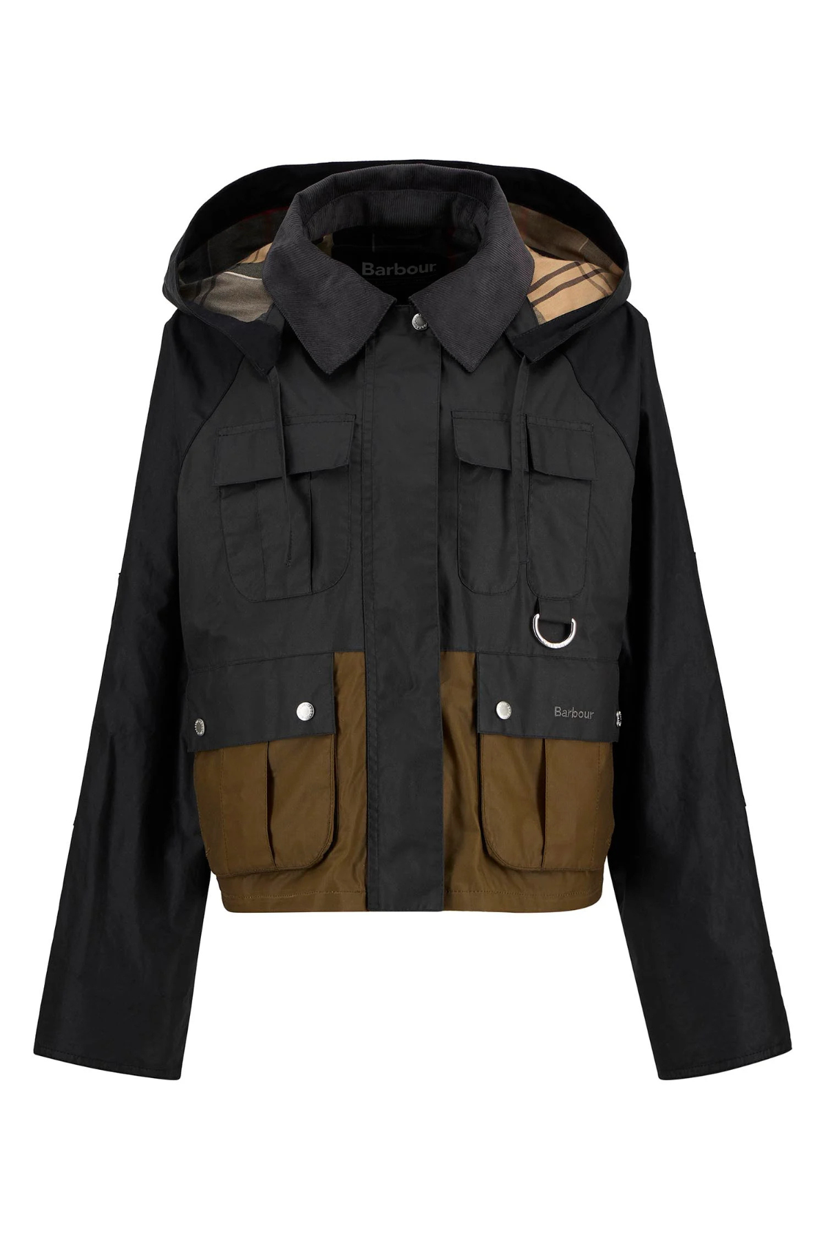 LIZA WAX JACKET BLACK/GREY/SAND