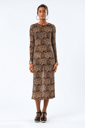 LOGAN MAXI DRESS LEOPARD