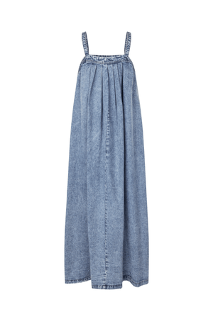 LUNGO MAXI DRESS WASHED DENIM