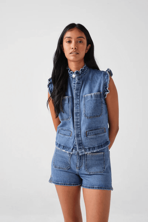 MABEL SHORT OVERDYED LILAC