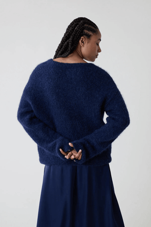 MALILI VEE NECK JERSEY NAVY