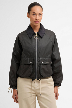 MARRON WAX JACKET GREY/DRESS