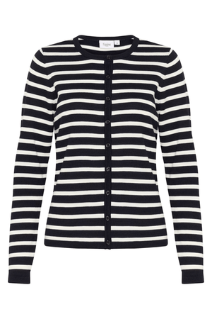 MILA STRIPED CARDIGAN BLACK STRIPE