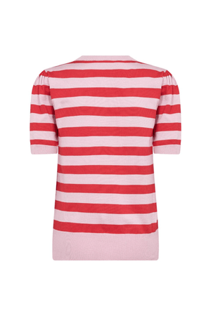 MILA SHORT SLEEVE PINK STRIPE