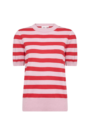 MILA SHORT SLEEVE PINK STRIPE