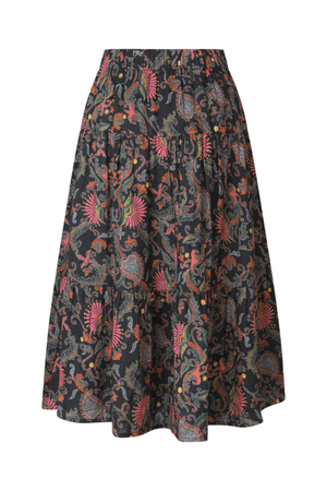 MORNINGLL MIDI SKIRT FLOWER PRINT