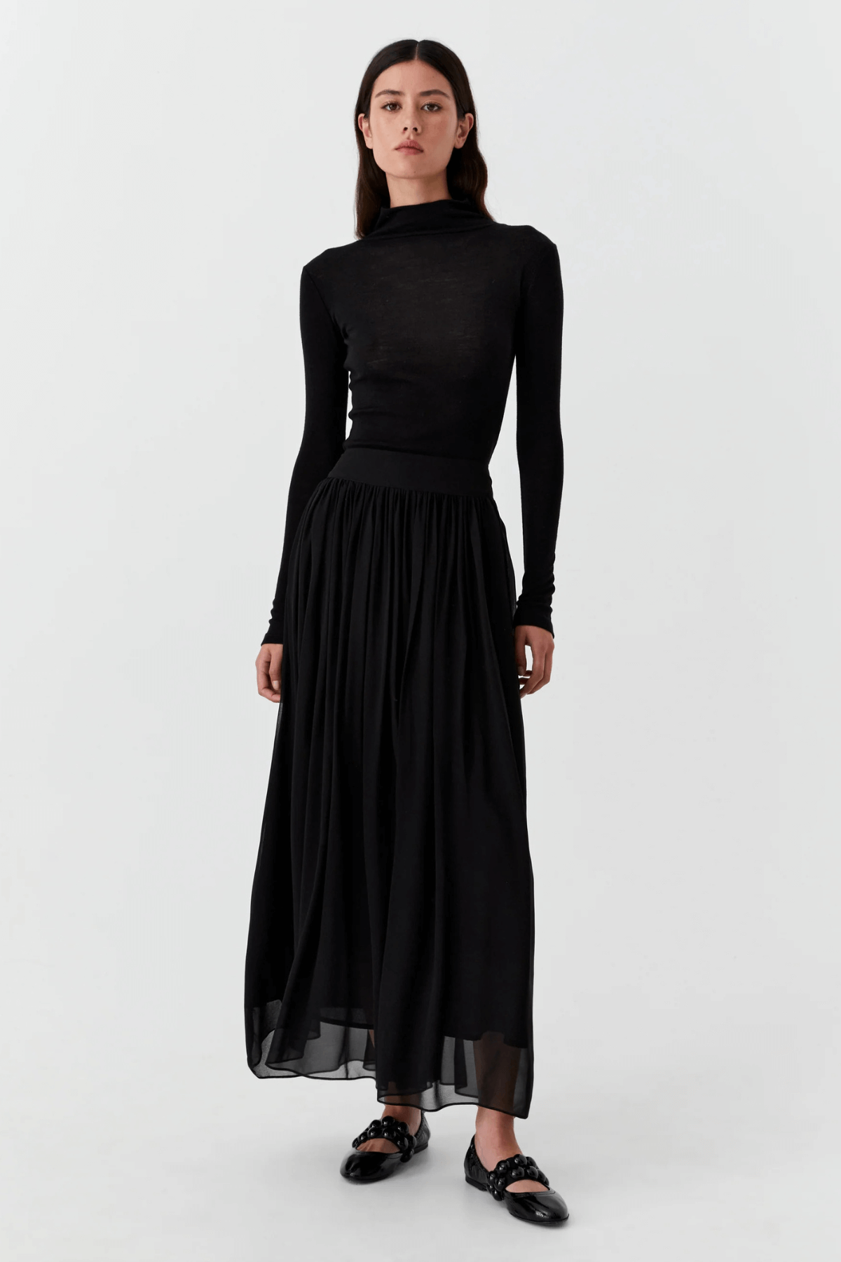 MORRI MERINO HIGH NECK BLACK