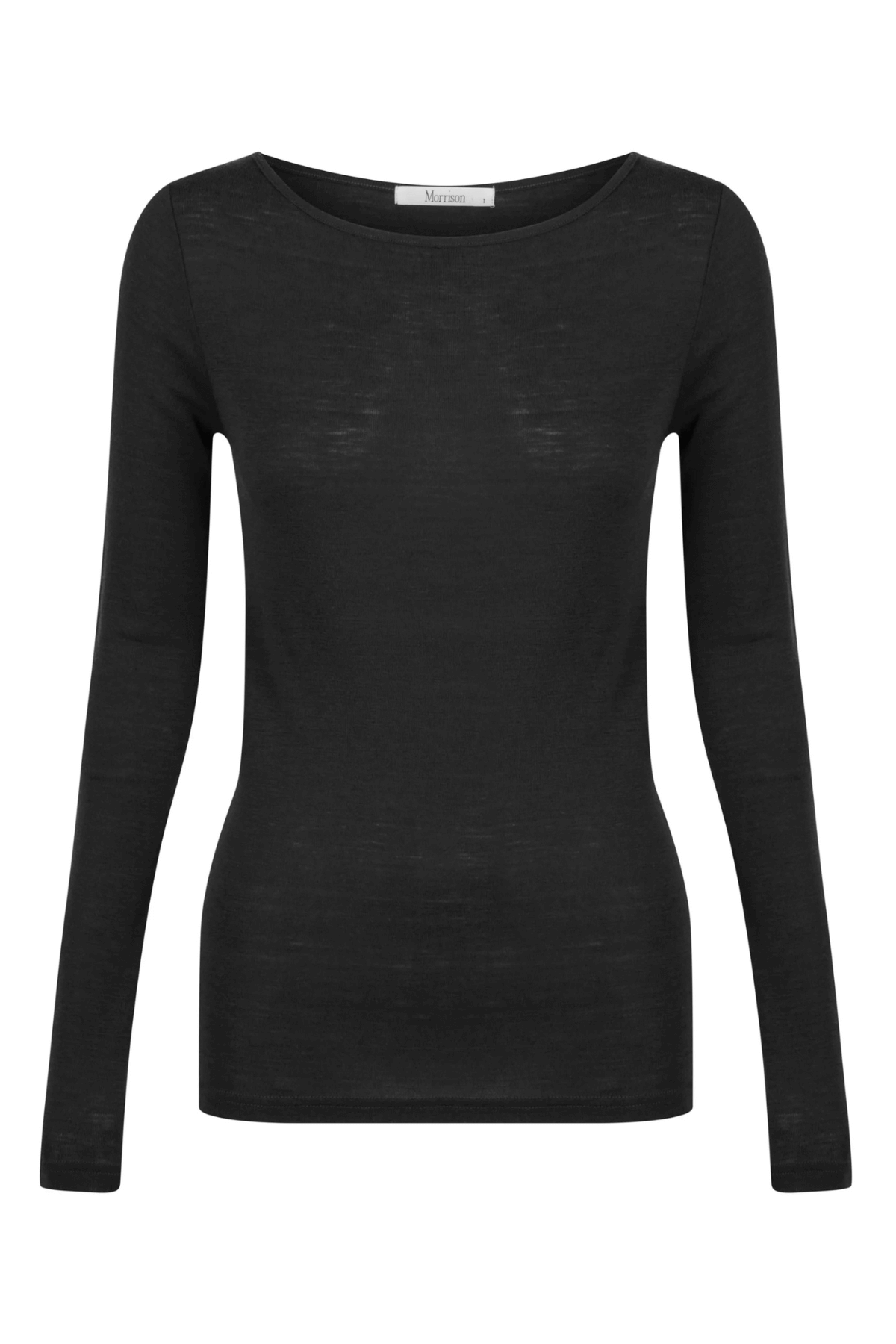 MORRI MERINO ROUND NECK BLACK