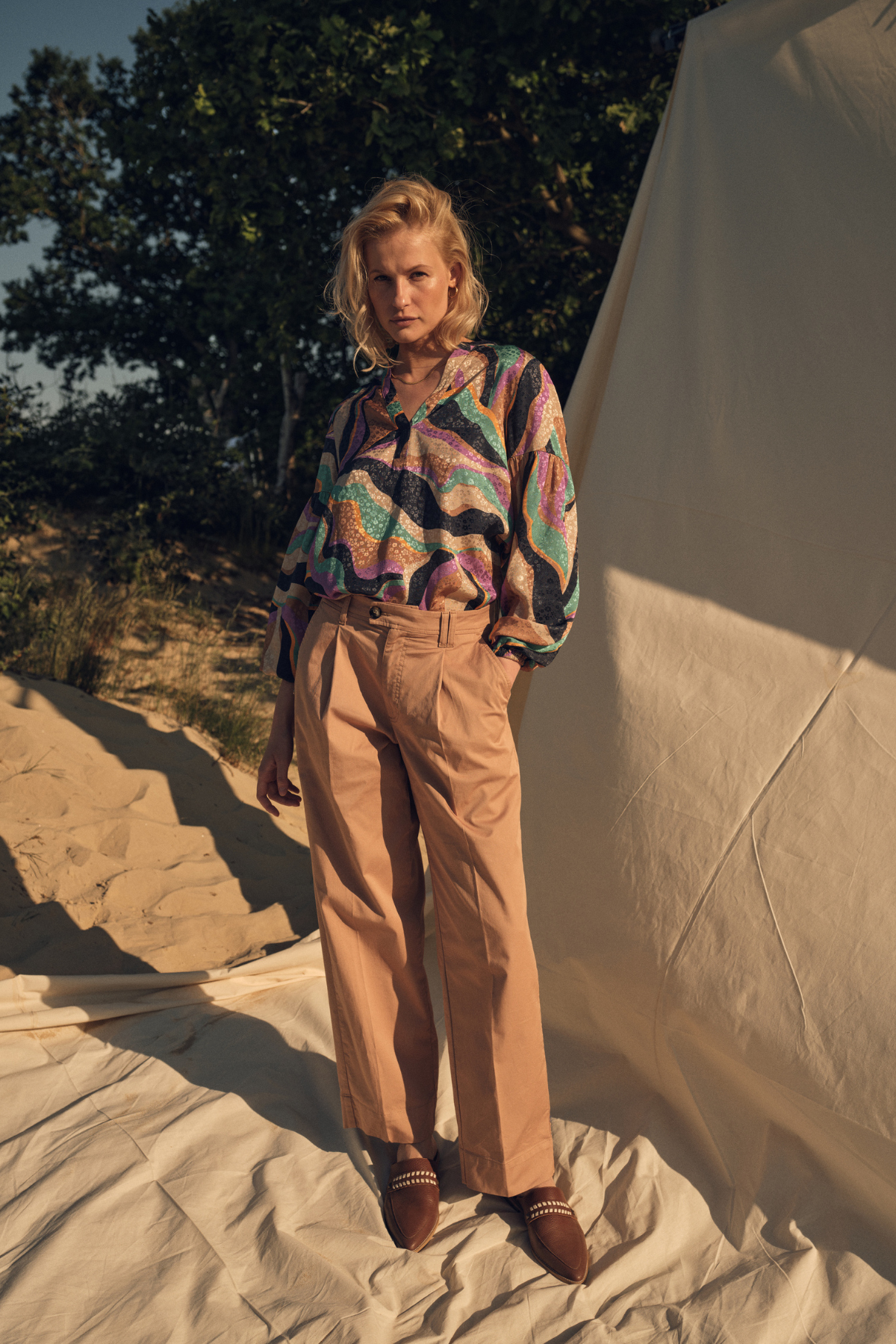 NENA ONDA BLOUSE IRIS ORCHID