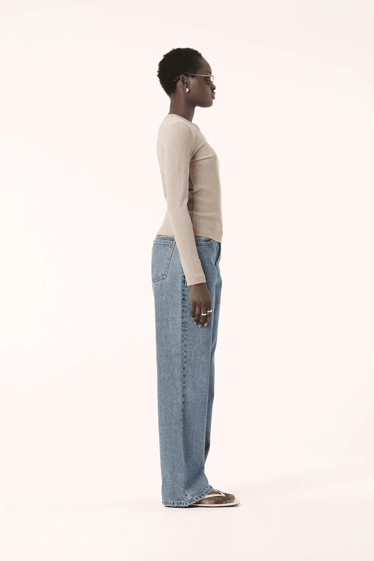 NOLA LONG SLEEVE TOP OATMARLE