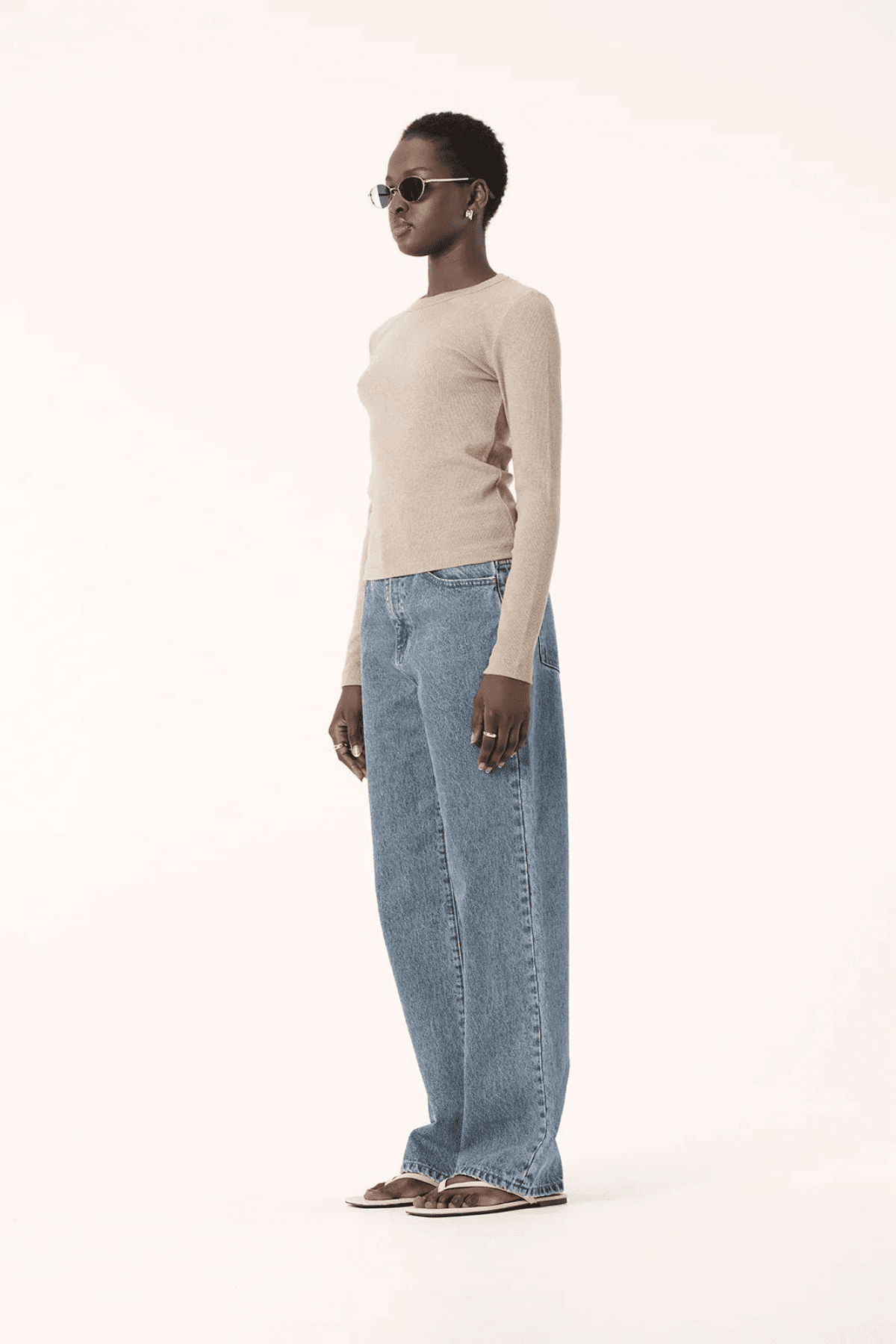 NOLA LONG SLEEVE TOP OATMARLE