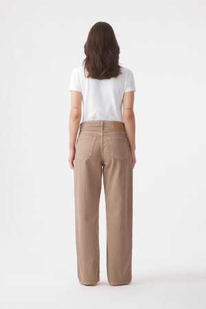 OLIVE MID SLOUCHY WIDE JEAN MUSHROOM