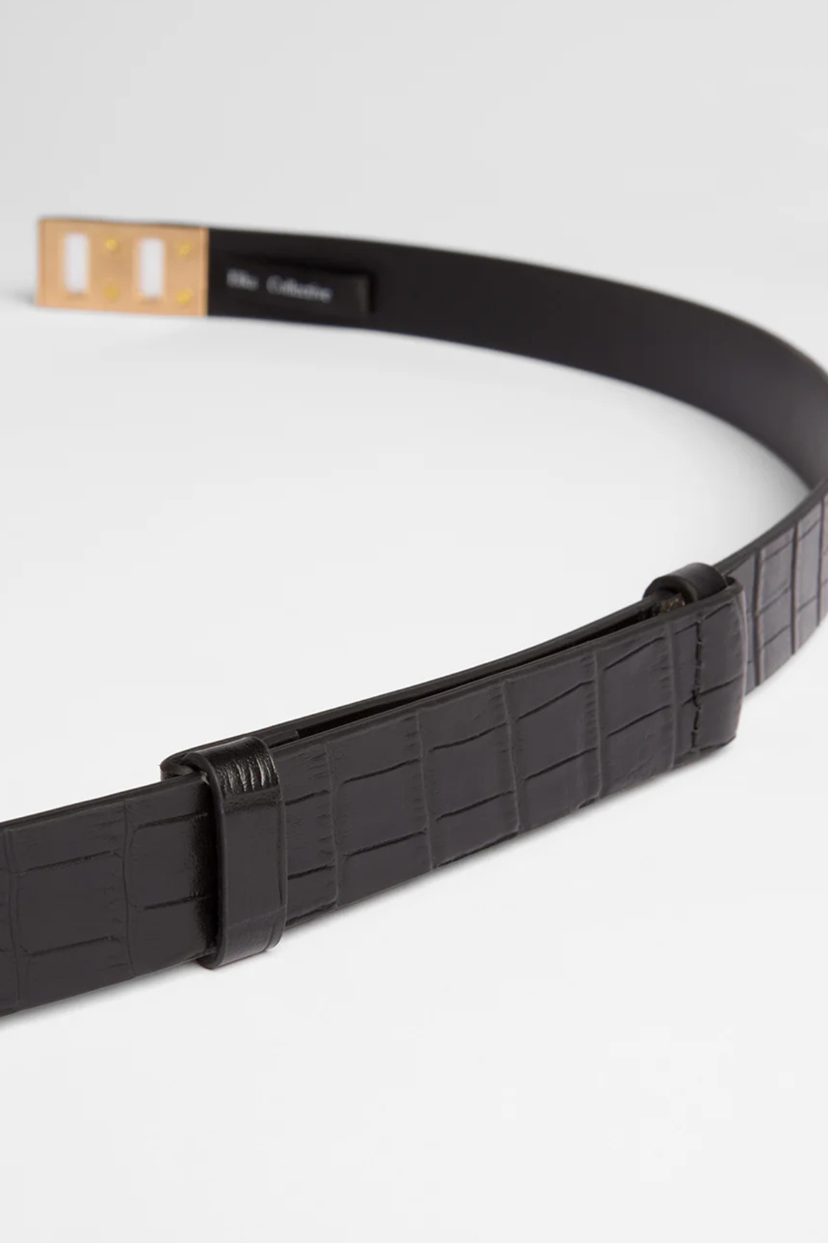 PAIGE BELT BLACK CROC