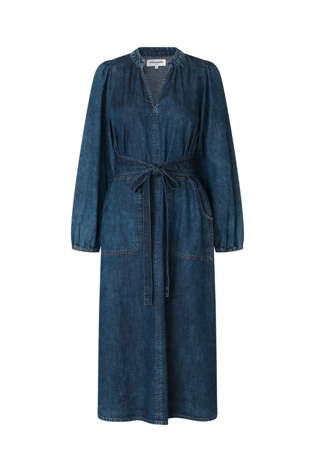 PARIS MIDI DRESS LS BLUE