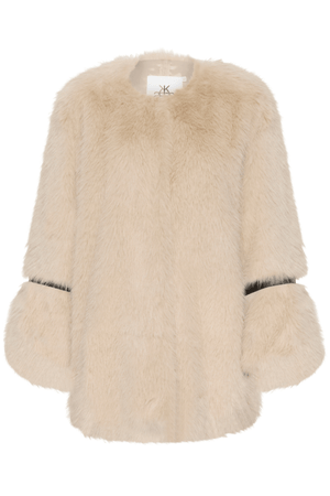 PEARLY FUR COAT SILVER CLOUD