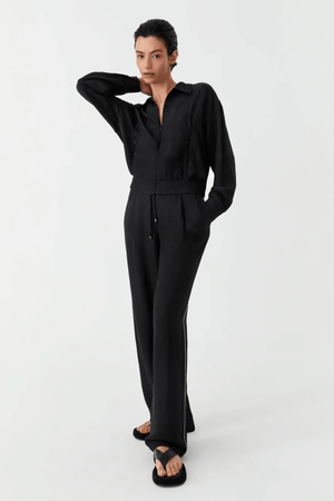 PEDRO STRIPE PANT BLACK