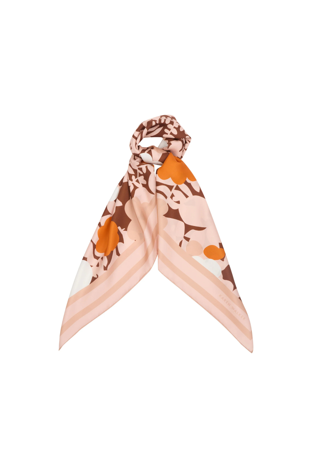 PERFECT DAY FLORAL CLASSIC SILK SCARF PINK