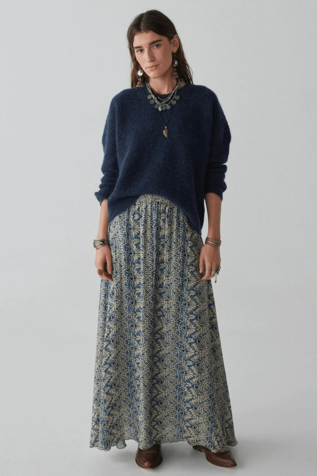 PHILIPPO SWEATER ALPACA BLUEBERRY