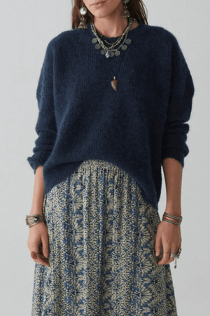 PHILIPPO SWEATER ALPACA BLUEBERRY