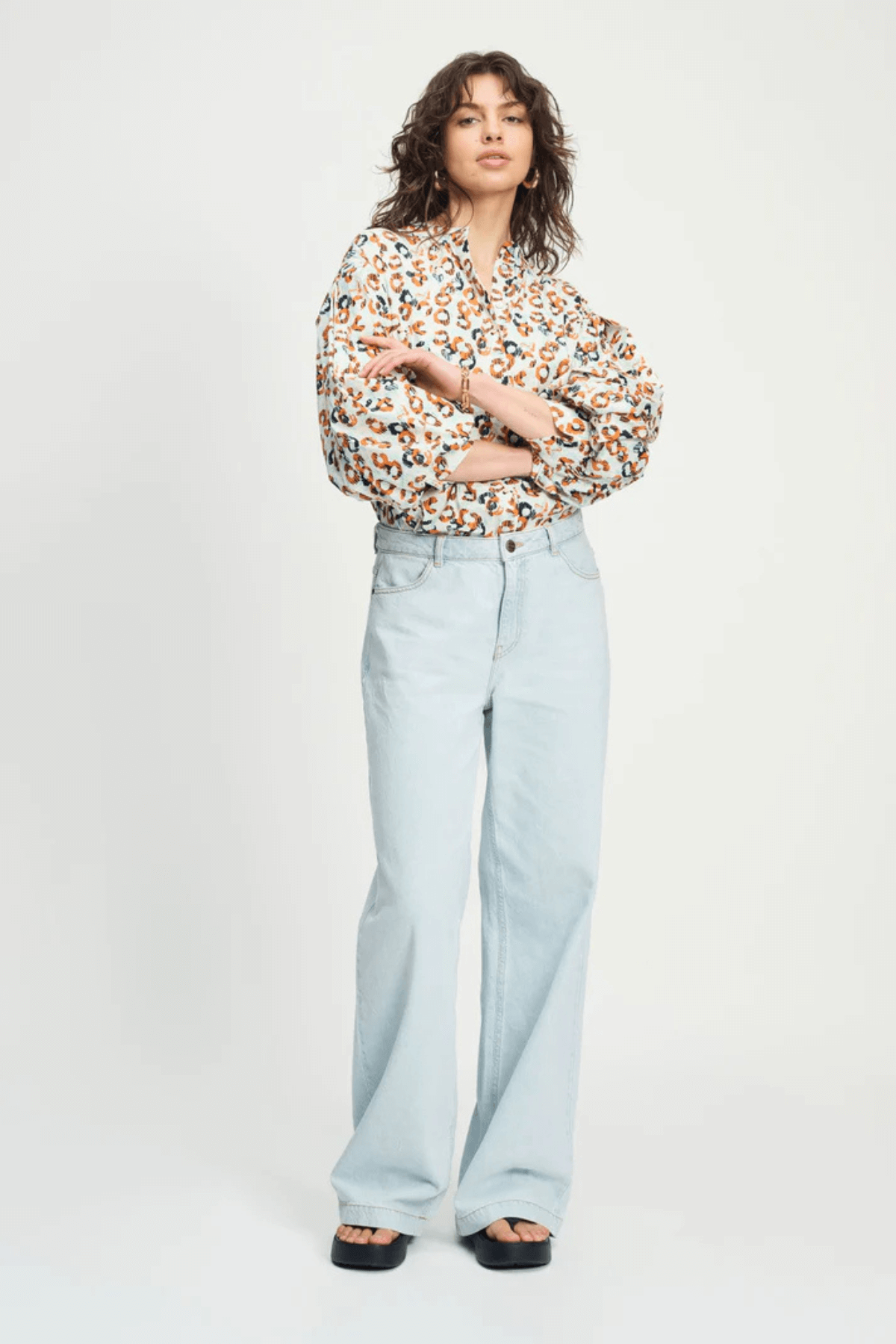 BLOUSE POPLIN LEOPARD LUSH